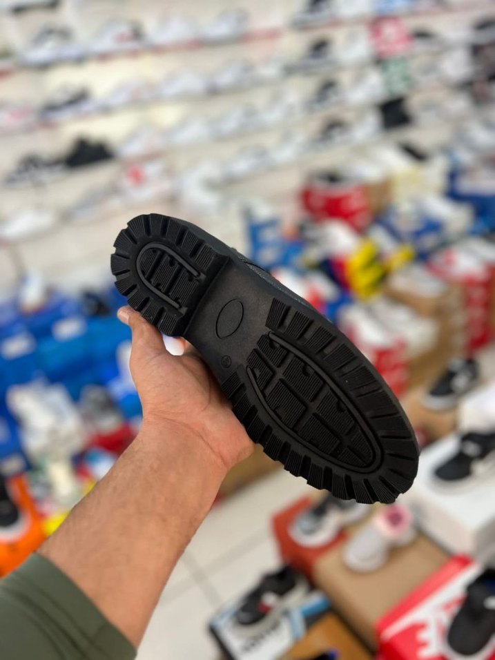 Siyah Deri Tokalı Biker Erkek Bot - Görsel 2