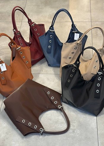 Kemer Detaylı Kadın Deri Omuz Çantası - Görsel 2