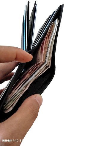 Düğmeli Siyah Erkek Cüzdan - Görsel 4