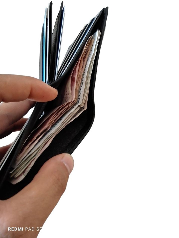 Düğmeli Siyah Erkek Cüzdan - Görsel 4