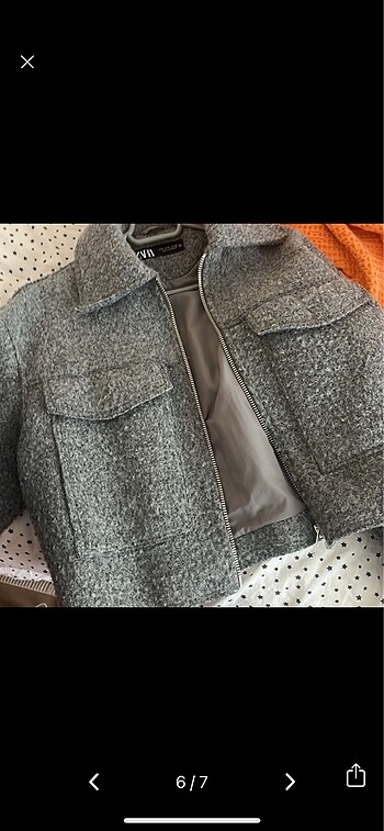 s Beden gri Renk Zara buklet bomber ceket