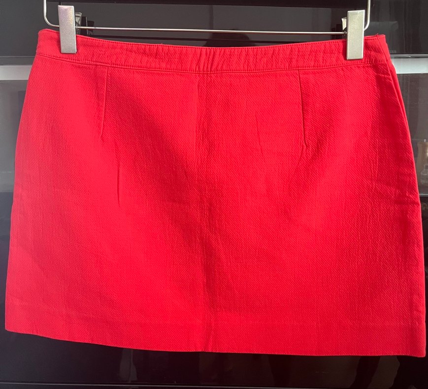 Parlak Kırmızı Mini Etek - Görsel 2