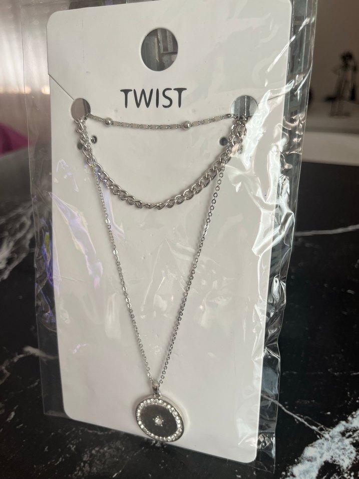 Üçlü Madalyon Zincir Kolye Seti - Görsel 2