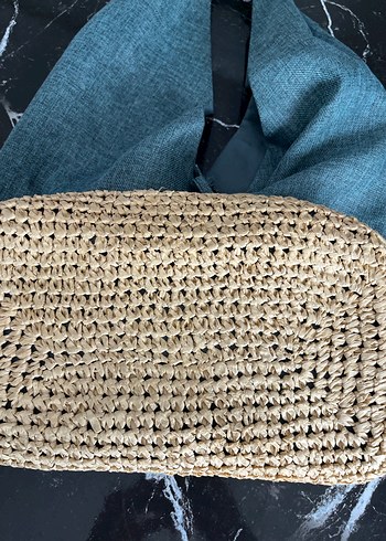 Kumaş Bohem Turkuaz Kadın Çanta - Görsel 5