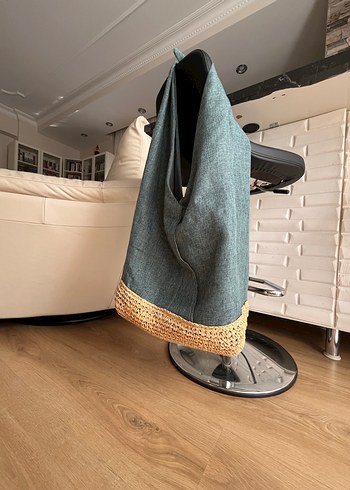 Kumaş Bohem Turkuaz Kadın Çanta - Görsel 6