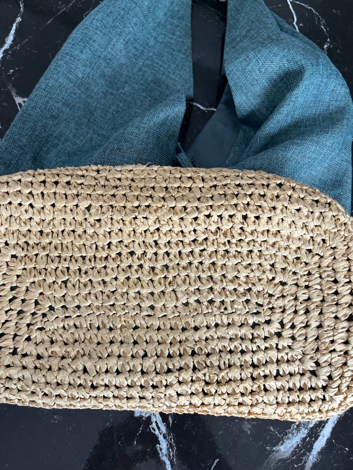 Kumaş Bohem Turkuaz Kadın Çanta - Görsel 5