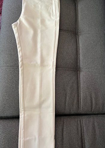 Kadın krem likralı Kumaş Ofis Pantolonu - Görsel 3