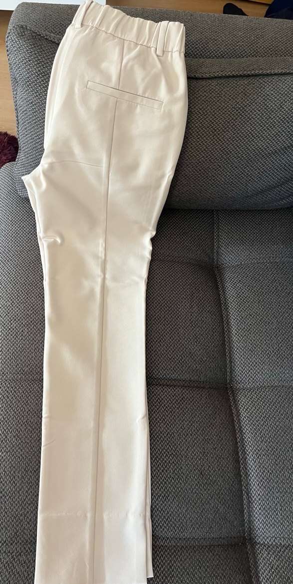 Kadın krem likralı Kumaş Ofis Pantolonu - Görsel 4