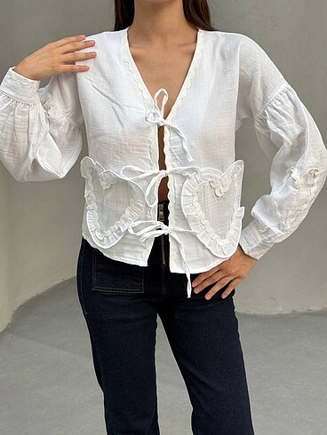 Diğer Yeni sezon KALP detaylı kimono ceket