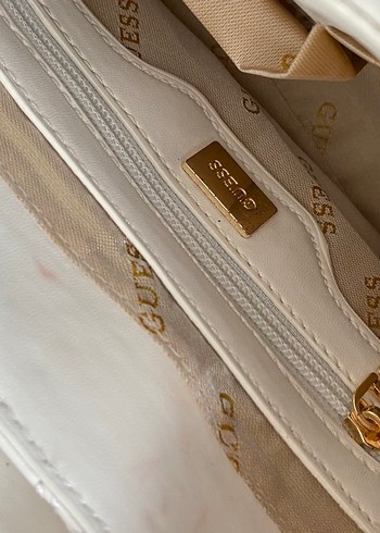 Beyaz Zincir Detaylı Deri Kadın Çanta - Görsel 7