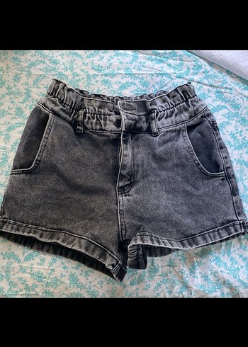 Gri Mini Kadın Denim Şort