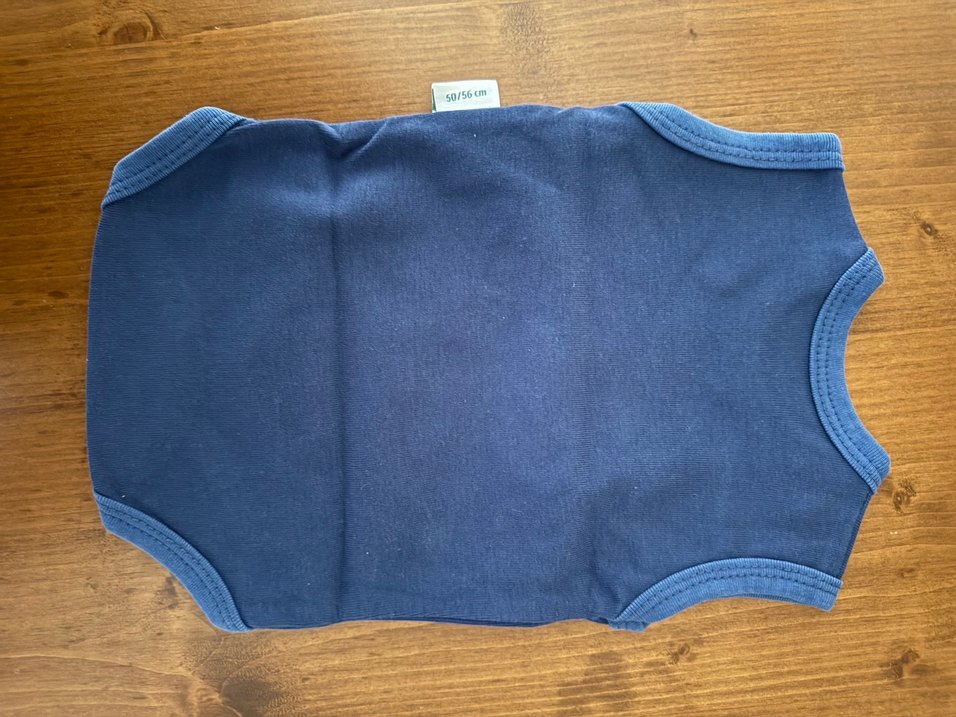 Erkek Bebek Mavi Kolsuz Body - Görsel 2