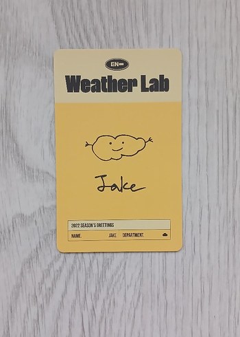 Enhypen Jake 2022 Season's Greeting Weather Lab Fotokart pc - Görsel 2