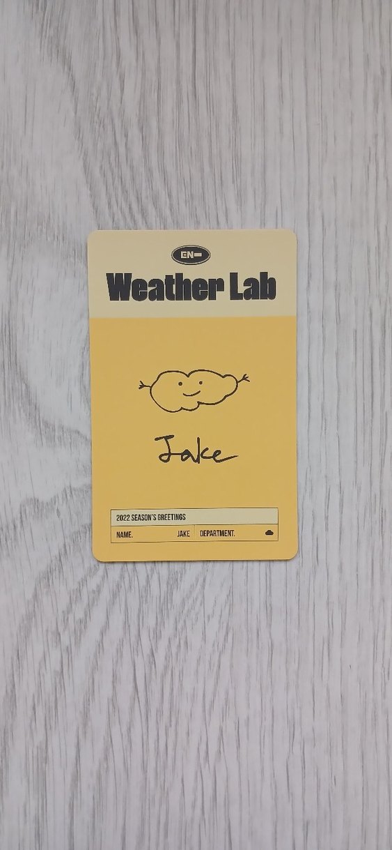 Enhypen Jake 2022 Season's Greeting Weather Lab Fotokart pc - Görsel 2