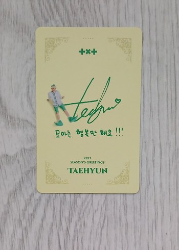 TXT Seasons Greetings 2021 Taehyun Photocard pc - Görsel 2