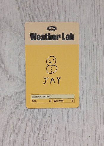 Enhypen 2022 Season's Greeting Weather Lab Jay Fotokart pc - Görsel 2