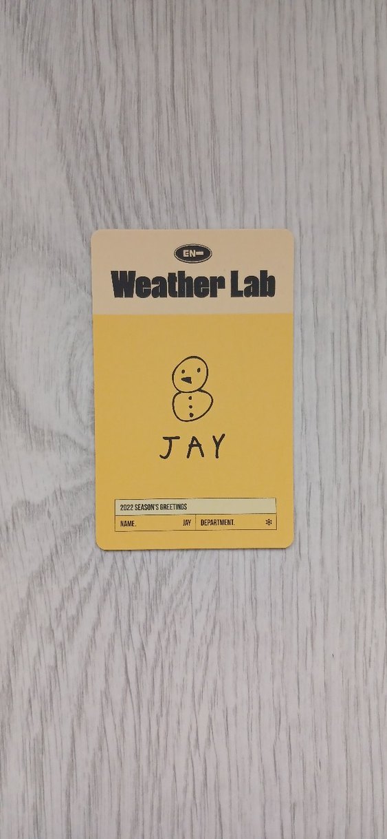 Enhypen 2022 Season's Greeting Weather Lab Jay Fotokart pc - Görsel 2