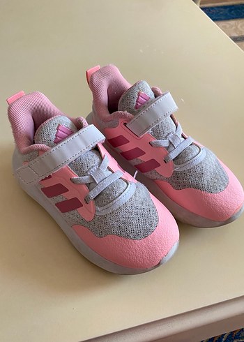 Kız Çocuk Pembe Gri Cırtcırtlı Spor Ayakkabı