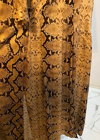 Yılan Desenli Uzun Bohem Elbise - Görsel 3