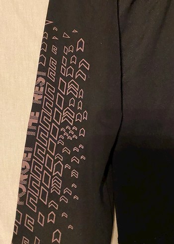 Siyah Uzun Kollu Kadın Tişört - Görsel 2