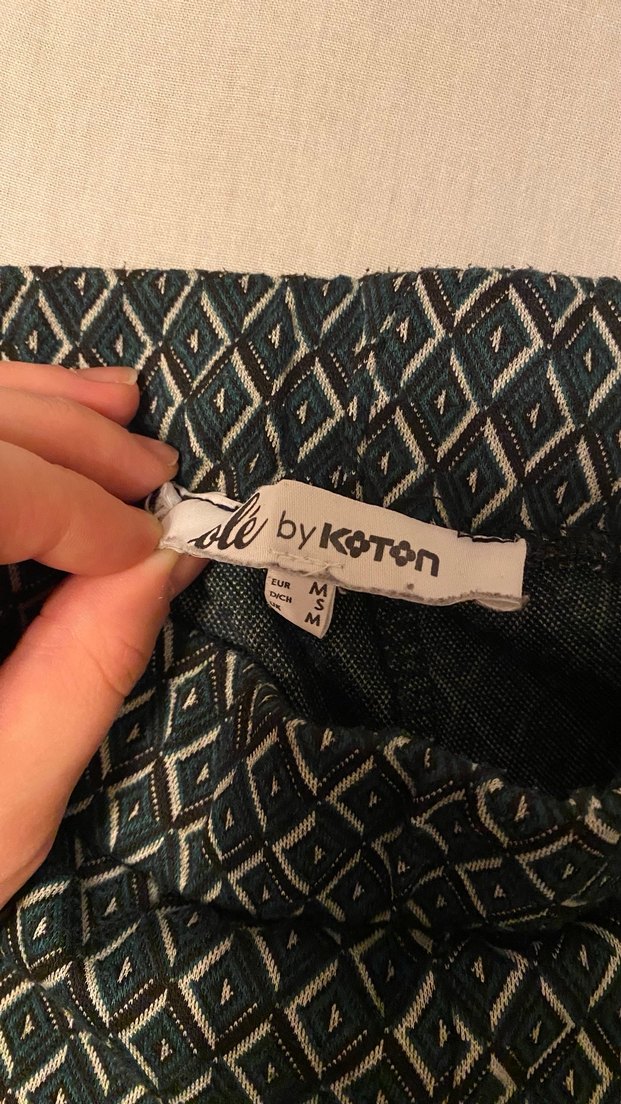 Kadın Gri Yılan Desenli İspanyol Paça Pantolon - Görsel 2