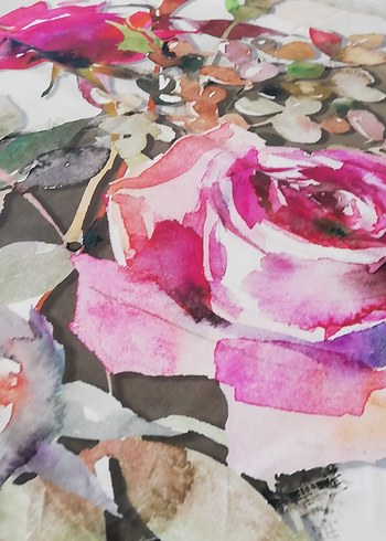 Aker saf İpek eşarp - Görsel 5