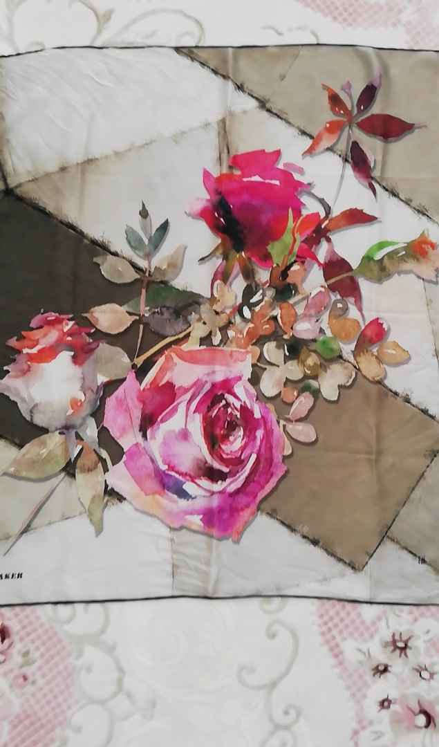 Aker saf İpek eşarp - Görsel 3