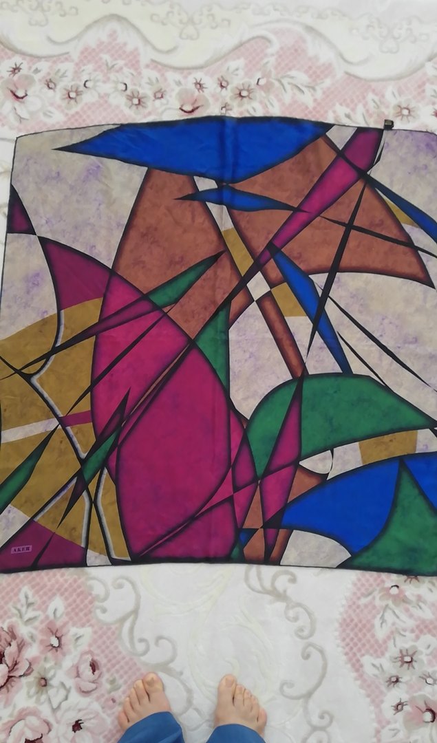 Aker saf İpek eşarp - Görsel 2