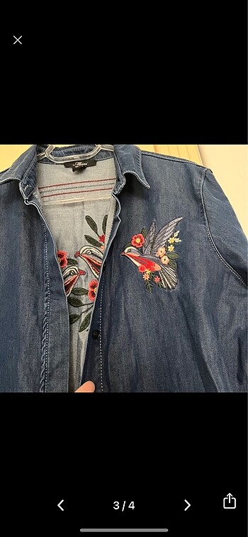xs Beden Mavi jeans gömlek