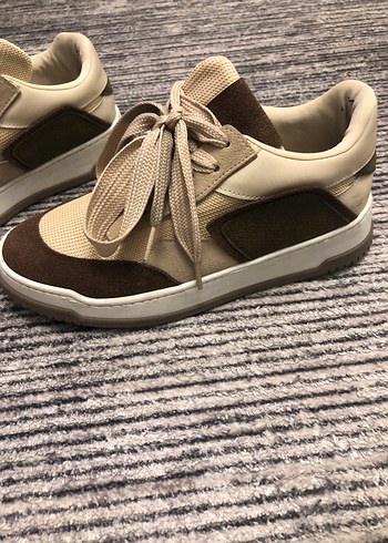 Kadın Açık Kahverengi Spor Ayakkabı orijinal elle - Görsel 6