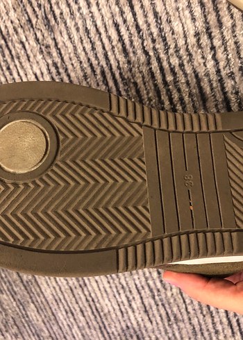 Kadın Açık Kahverengi Spor Ayakkabı orijinal elle - Görsel 4