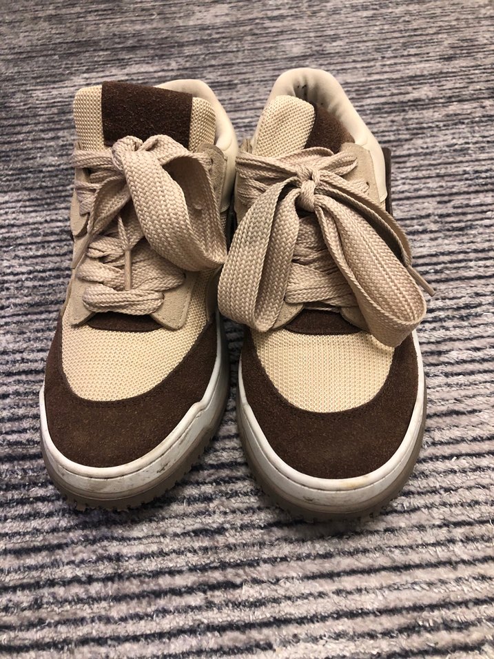 Kadın Açık Kahverengi Spor Ayakkabı orijinal elle - Görsel 2