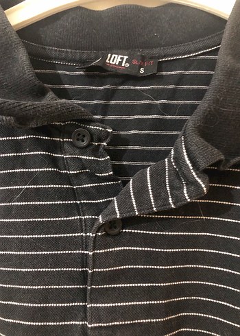 Erkek Siyah Çizgili Polo Tişört - Görsel 2