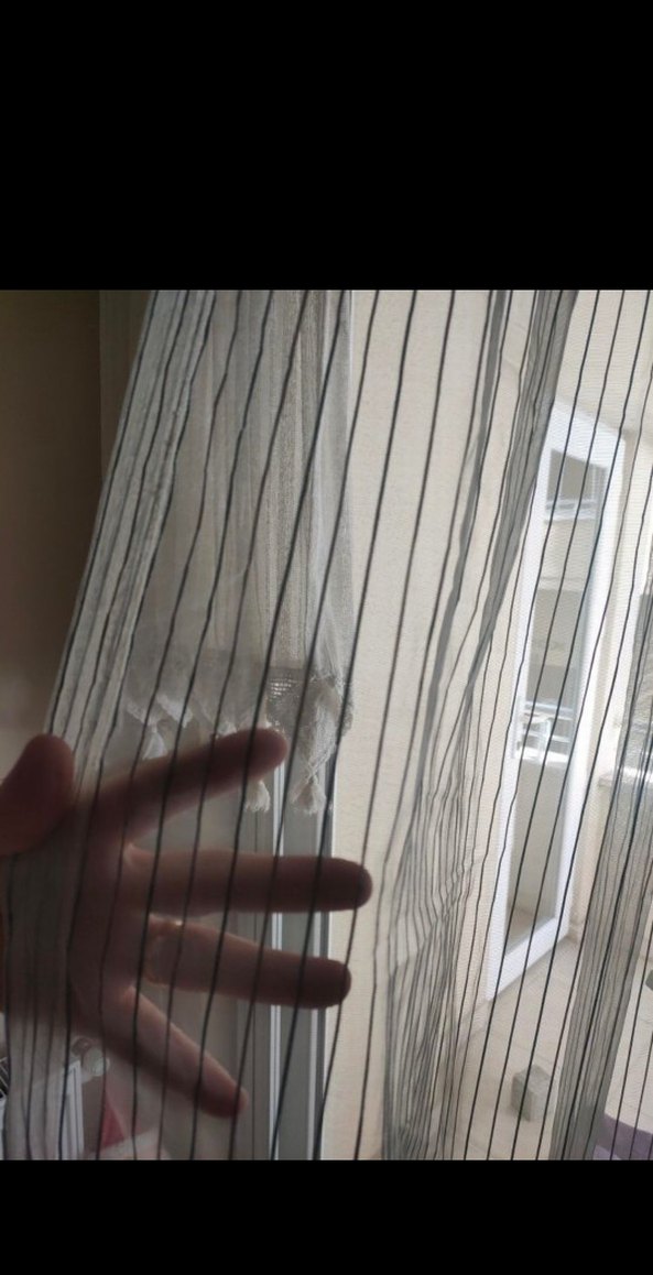 Gri Çizgili Düz uzun perde - Görsel 4