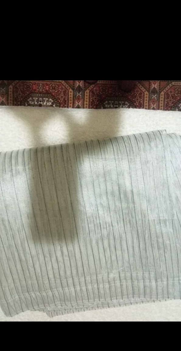 Gri Çizgili Düz uzun perde - Görsel 2