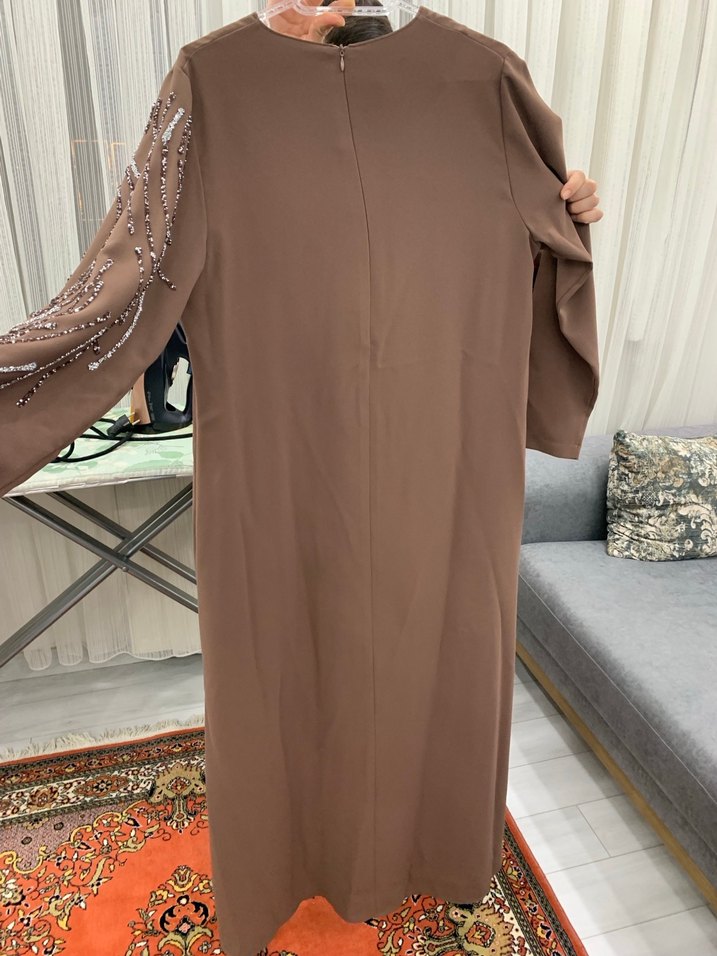 Taş detaylı tesettür abiye - Görsel 4