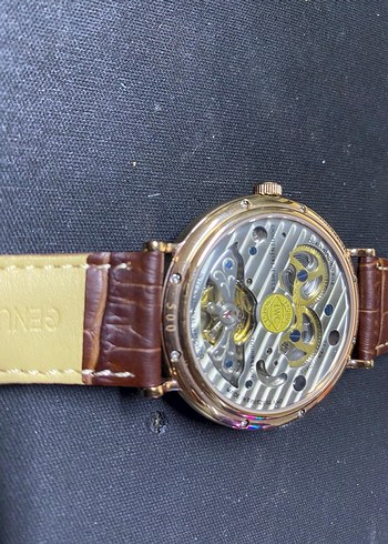 Kahverengi Deri Klasik Erkek Saat - Görsel 5