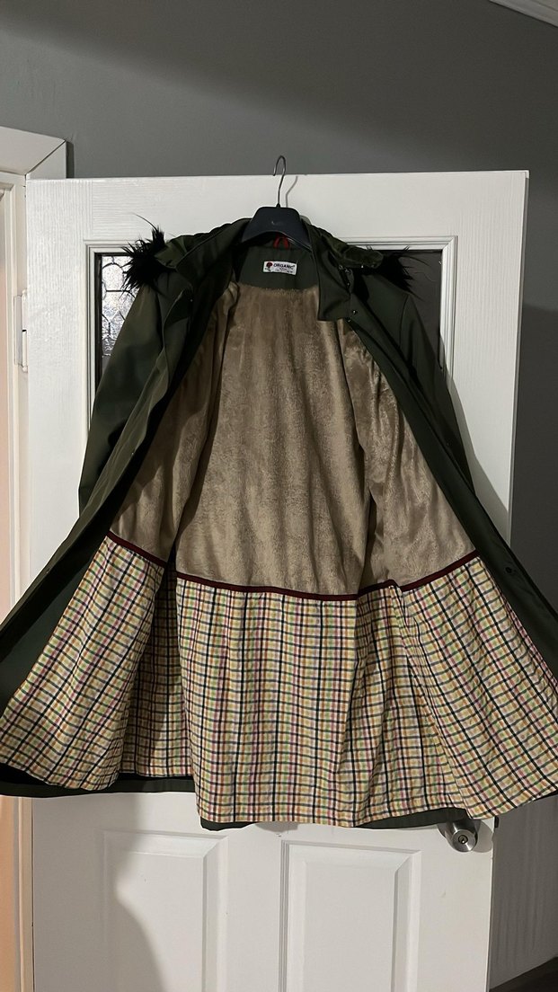 Kapüşonlu Kürklü Uzun Kadın Mont - Görsel 5