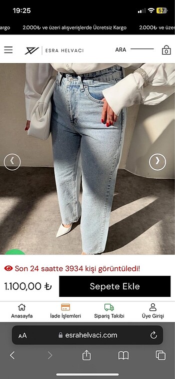 Esra helvacı taşlı pantalon