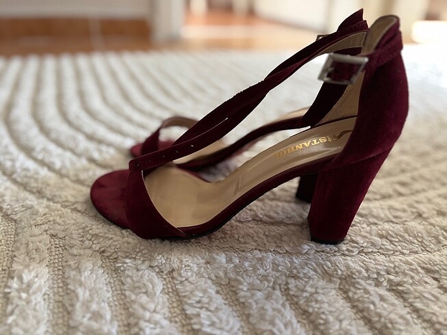 Süet topuklu ayakkabı - Görsel 3