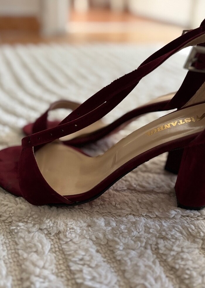 Süet topuklu ayakkabı - Görsel 3