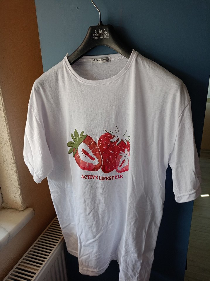 Beyaz Baskılı Tişört - Görsel 2