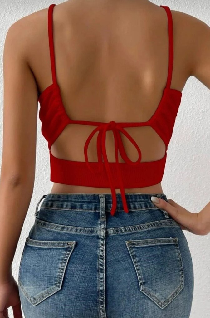 Sırt Dekolteli Crop - Görsel 2