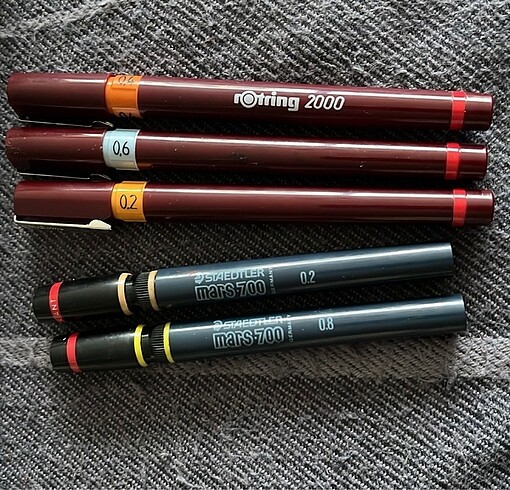 Rotring Çizim kalemi rapido 5 li set