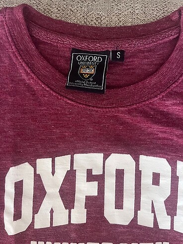 s Beden bordo Renk Oxford university orjinal tshirt