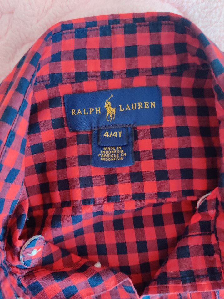 Kareli Kırmızı kiz gömlek - Görsel 4