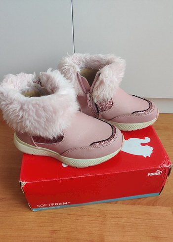Kız Çocuk Pembe Kürklü Bot - Görsel 4
