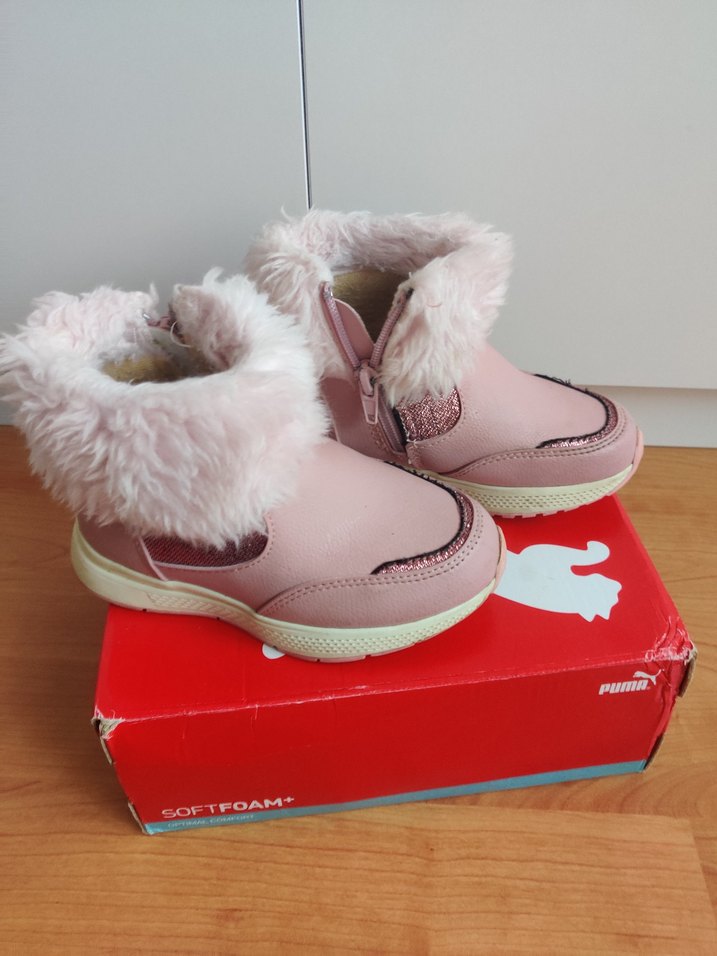 Kız Çocuk Pembe Kürklü Bot - Görsel 4