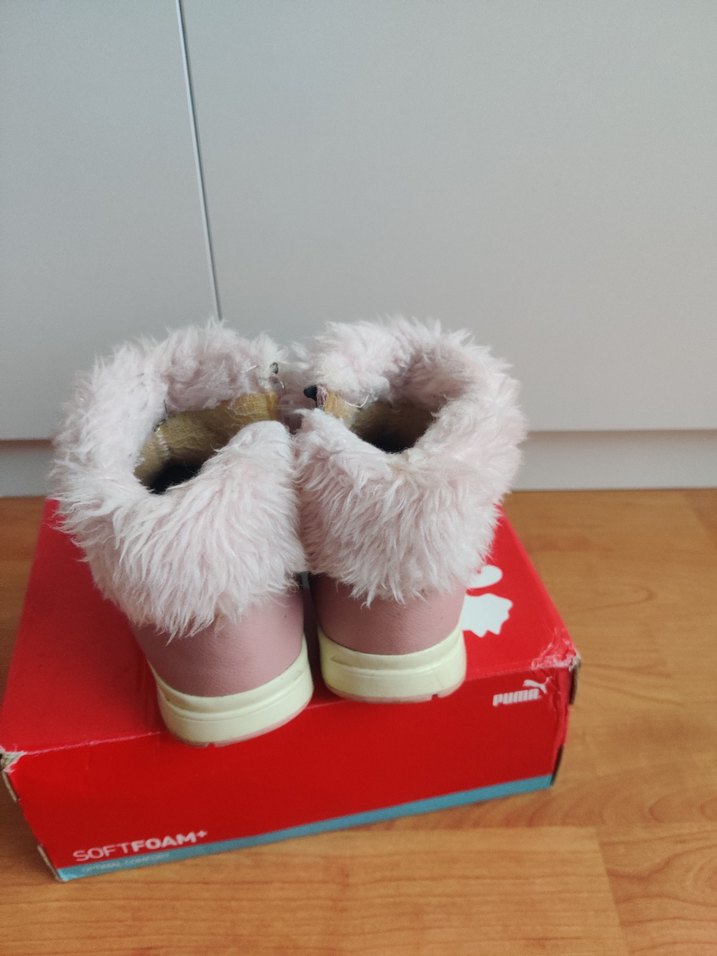 Kız Çocuk Pembe Kürklü Bot - Görsel 5