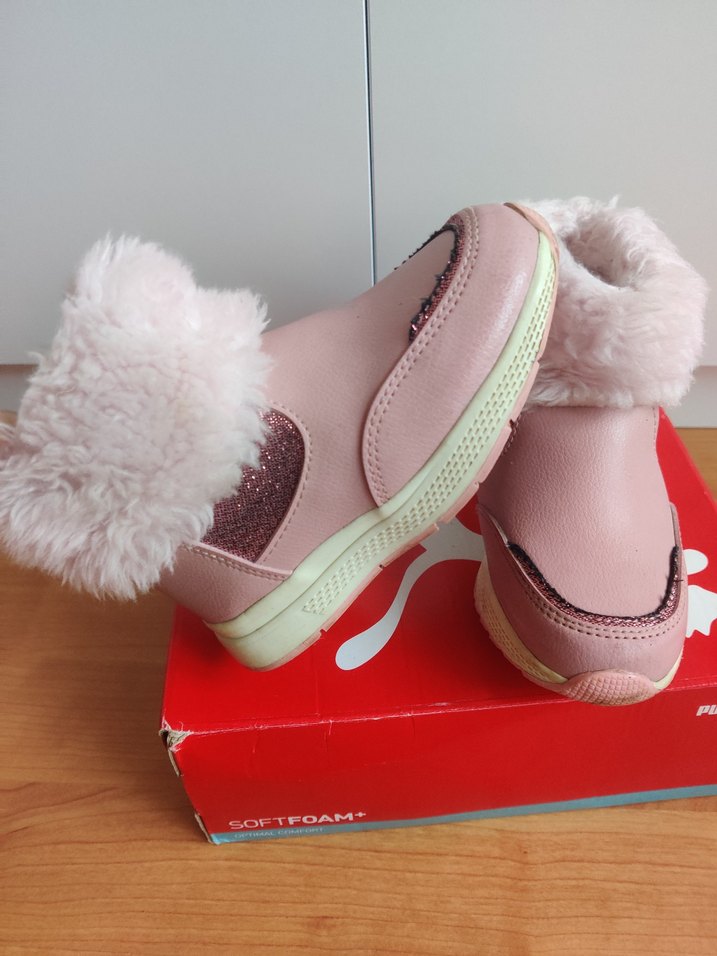 Kız Çocuk Pembe Kürklü Bot - Görsel 2